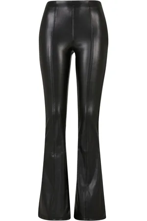Urban classics Uitlopende broek van synthetisch leer voor dames