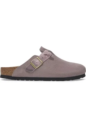 Birkenstock Klompen Boston Braided Suede Leather