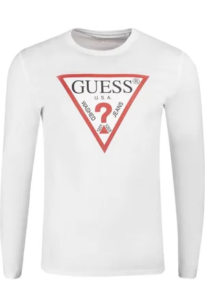 Guess T-shirt met lange mouwen en ronde hals Original Logo