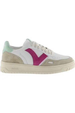 victoria Lage damesschoenen met lederlook