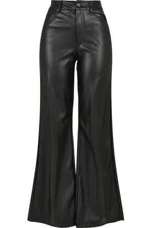 Urban classics Damesbroek faux leather wide leg