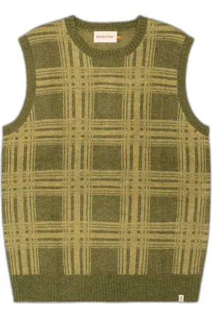 Revolution Losvallend vest met zacht ruitpatroon