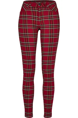Urban classics Broek vrouw Urban Classic skinny tartan
