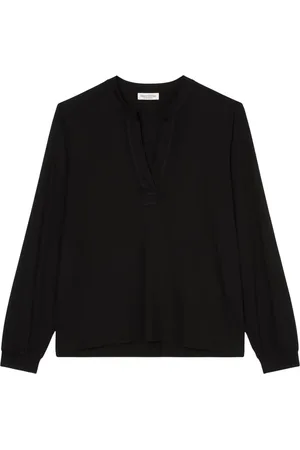 Marc O’ Polo Dames blouse met lange mouwen en V-hals