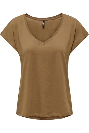 ONLY Dames-T-shirt met v-hals Winnie