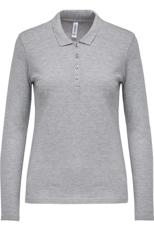 Kariban Polo dames met lange mouwen Piqué