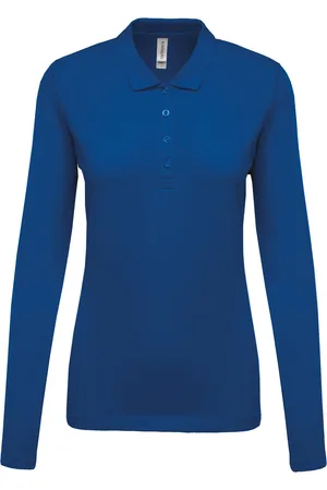 Kariban Polo dames met lange mouwen Piqué