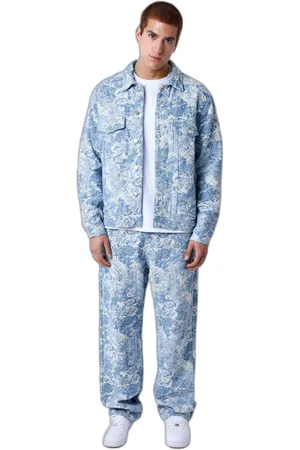 Project X Paris Denim jack met abstract motief