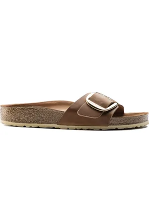 Birkenstock Damessandalen Madrid Big Buckle Natural Leather Oiled