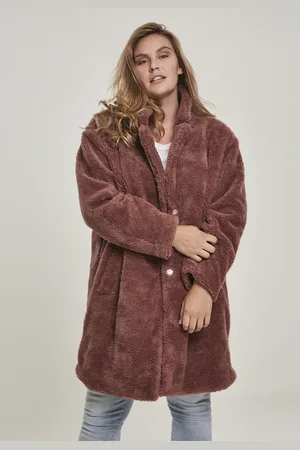 Urban classics Dames parka grote maten Urban Classic oversized sherpa
