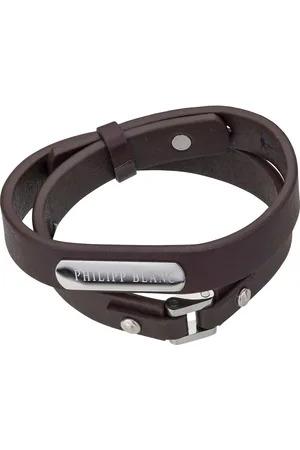 Philipp Blanc Echt leer en roestvrij stalen armband Niklas