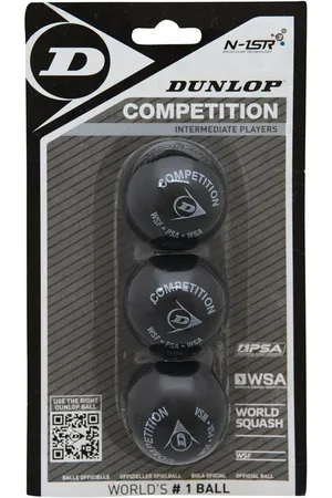 Dunlop Set van 3 squashballen competition blister