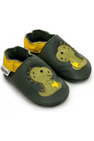 Liliputi Zachte slofjes voor babyjongens Dino