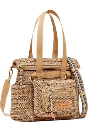 Desigual Dameshandtas van raffia Raffia Voyager Mini
