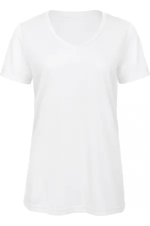 B and C Dames-T-shirt met v-hals Triblend