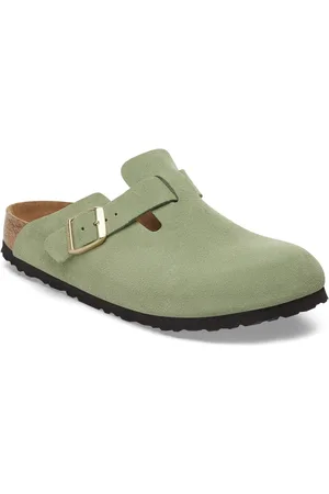 Birkenstock Damesklompen Boston Soft Footbed Suede Leather