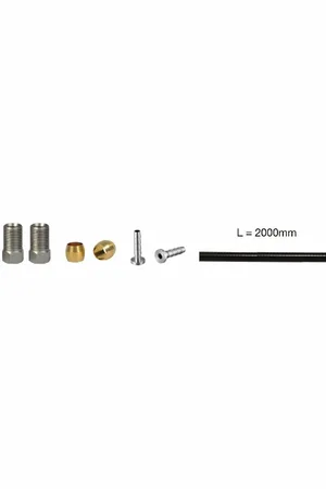 Elvedes Extra flexibele slang zwart + onderdelen m8x0,75 Shimano SM-BH 90
