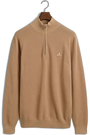 GANT Katoenen trui met 1/2 rits Pique