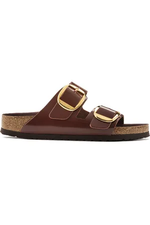 Birkenstock Dames muiltjes Arizona Big Buckle Natural Leather Patent