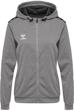 Hummel Dames trainingsjack van polyester met rits en capuchon Authentic