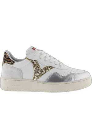 victoria Vrouwen sneakers met metallic en dierenprint Madrid