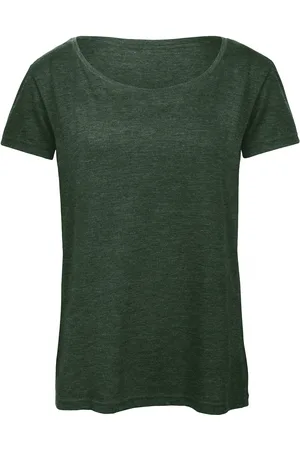 B and C Dames-T-shirt met ronde hals Triblend