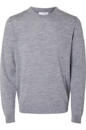 SELECTED Merino trui met ronde hals Tray