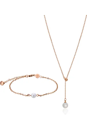 Amelia Parker Ketting en armband set Raindrop
