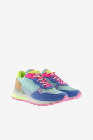 victoria Nylon en suede sneakers Luna