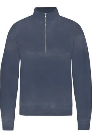 Colorful Standard 1/4 rits sweater Organic Neptune Blue