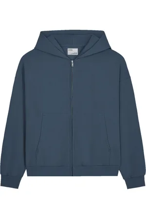Colorful Standard Oversized zip-up hoodie Organic petrol blue