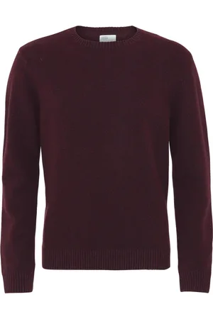 Colorful Standard Wollen trui met ronde hals Classic Merino oxblood red