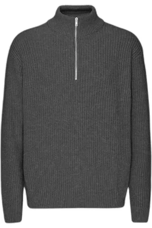 Colorful Standard Trui met ritssluiting van wol Merino