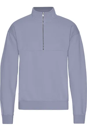 Colorful Standard 1/4 rits sweater Organic Purple Jade