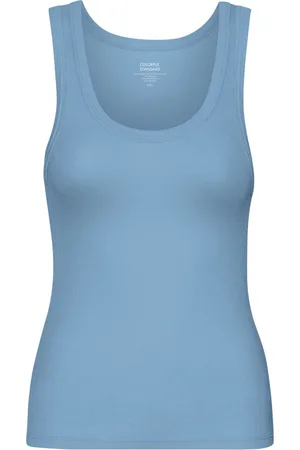 Colorful Standard Damestanktop met ronde hals Classic Organic Seaside Blue