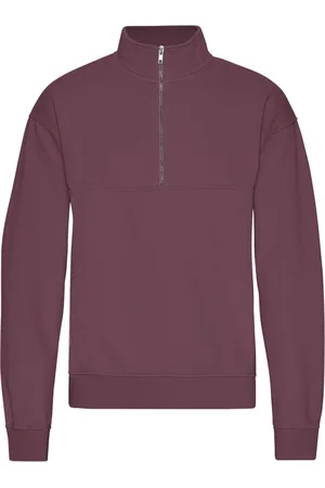 Colorful Standard 1/4 rits sweater Organic Dusty Plum
