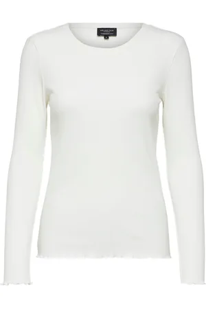 SELECTED Dames-T-shirt met lange mouwen Anna