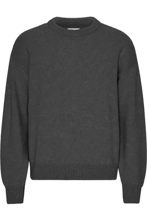 Colorful Standard Trui met oversized ronde hals Lava Grey