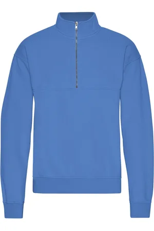 Colorful Standard 1/4 rits sweater Organic Sky Blue