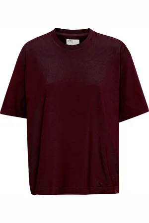 Colorful Standard Dames-T-shirt Organic oversized oxblood red