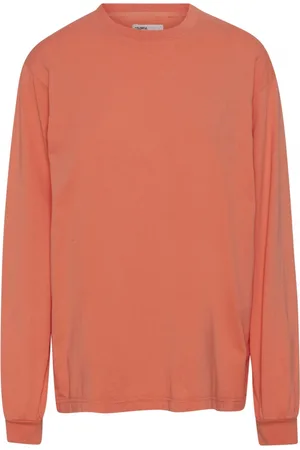 Colorful Standard T-shirt met lange mouwen Organic oversized dark amber