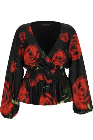 Guess Blouse met lange mouwen van chiffon voor dames