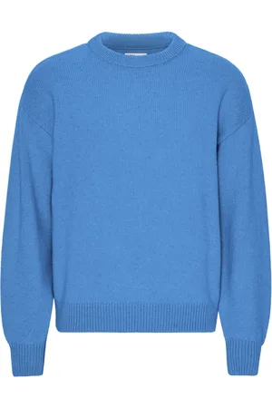 Colorful Standard Trui met oversized ronde hals Pacific Blue