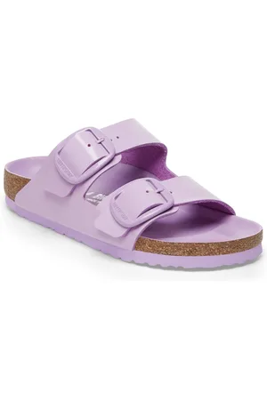 Birkenstock Dames muiltjes Arizona Big Buckle Natural Leather Patent