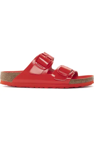 Birkenstock Dames muiltjes Arizona Big Buckle Natural Leather Patent