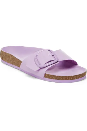 Birkenstock DamesSandalen Madrid Big Buckle Natural Leather Patent