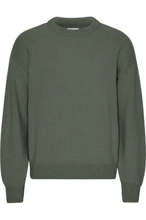 Colorful Standard Trui met oversized ronde hals Dusty Olive