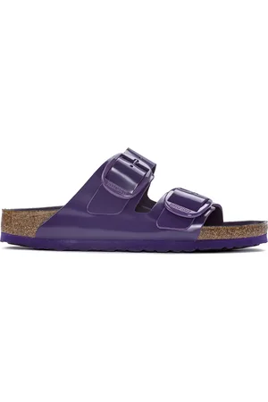 Birkenstock Dames muiltjes Arizona Big Buckle Natural Leather Patent