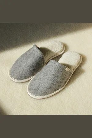 caussun Slippers La Chevrons Grise