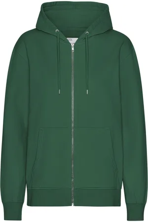 Colorful Standard Gecombineerde hoodie met rits Classic Emerald Green